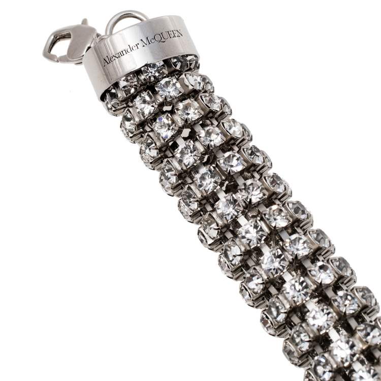 Pre Owned Alexander McQueen Crystal Tubular Choker Necklace