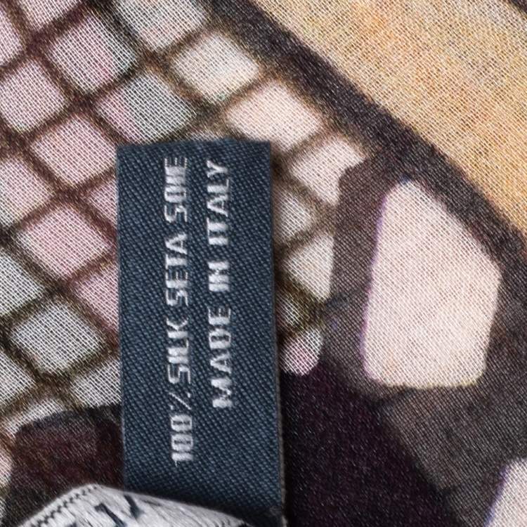 Pre Owned Alexander McQueen Multicolor Floral Print Silk Scarf