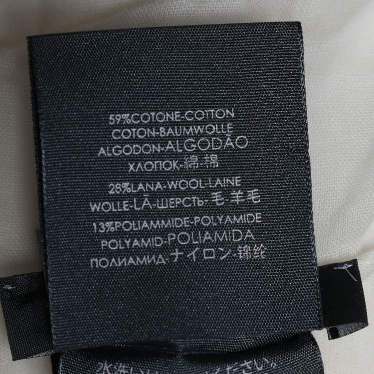 Pre Owned Alexander McQueen Ivory Skull Patterned Cotton Scarf 