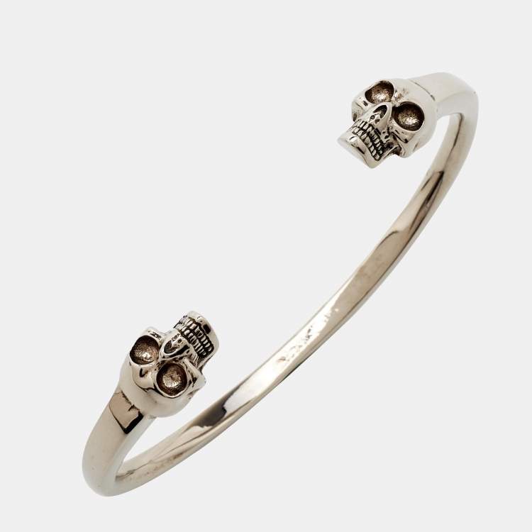 [ALEXANDER MCQUEEN★Cuff bracelet ] 日本未入荷★関税送料込 Alexander McQUEEN Large Twin Skull Cuff Bracelet