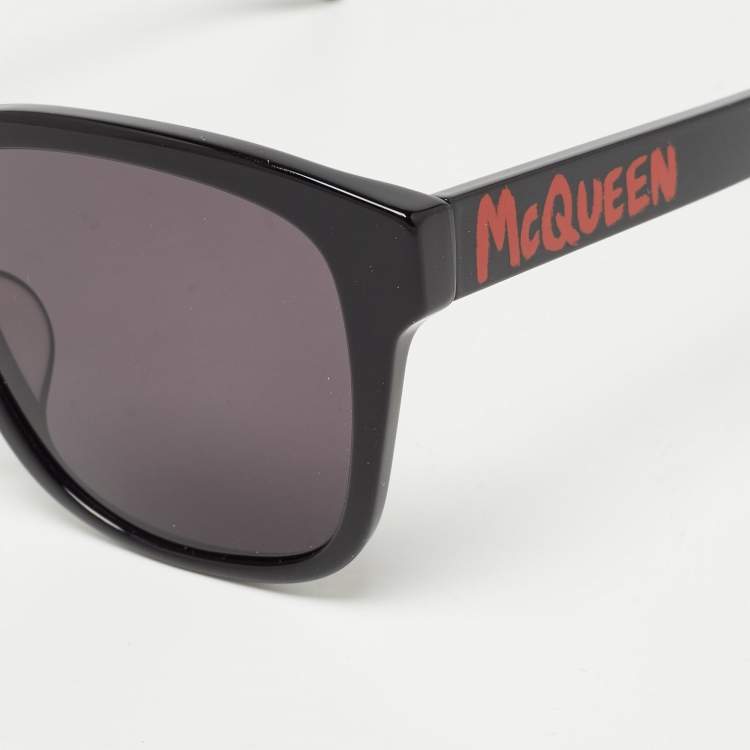 Pre Owned Alexander McQueen Black AM0331SK Square Sunglasses