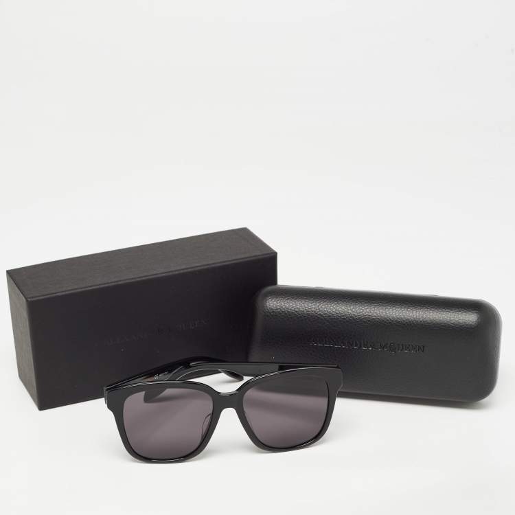 Pre Owned Alexander McQueen Black AM0331SK Square Sunglasses
