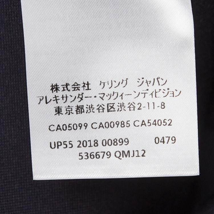 Pre Owned Alexander McQueen Navy Blue Trousers M