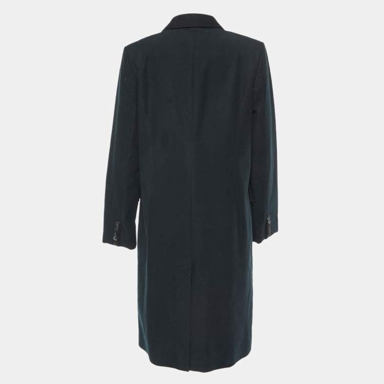 Pre Owned Alexander McQueen Black Wool Single Breasted Coat M