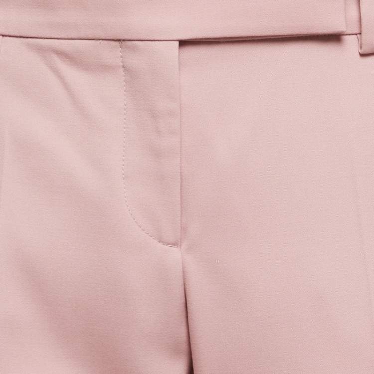 Pre Owned Alexander McQueen Pink Wool Formal Trousers M