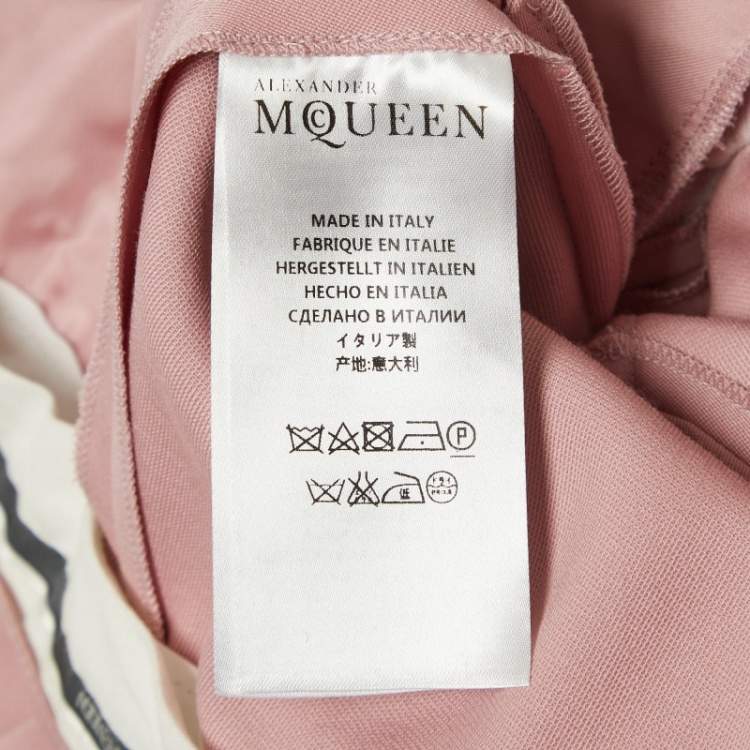Pre Owned Alexander McQueen Pink Wool Formal Trousers M