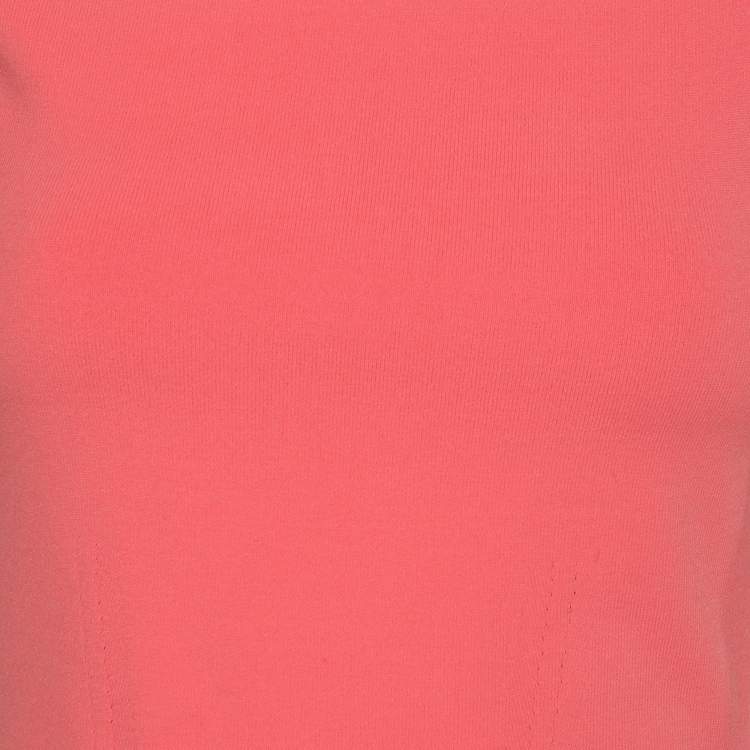 Pre Owned Alexander McQueen Coral Stretch Fabric  Off The Shoulder Top XS