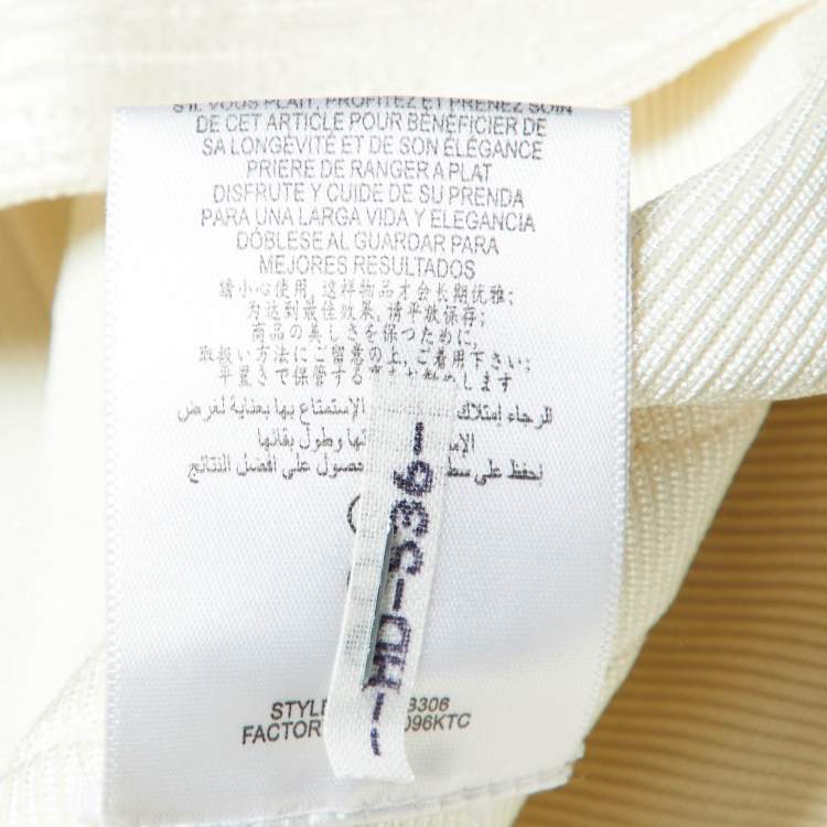 Pre Owned Herve Leger Alabaster White Bandage Jersey Mini Idrissa Skirt S