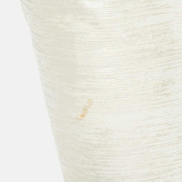Pre Owned Herve Leger Alabaster White Bandage Jersey Mini Idrissa Skirt S