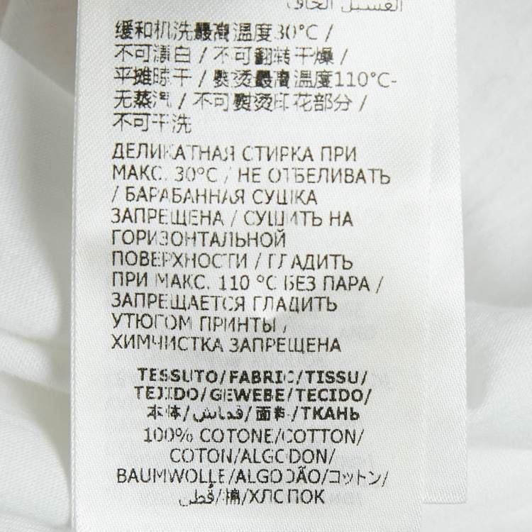 Pre Owned Alexander McQueen White Corset Print Cotton T-Shirt S