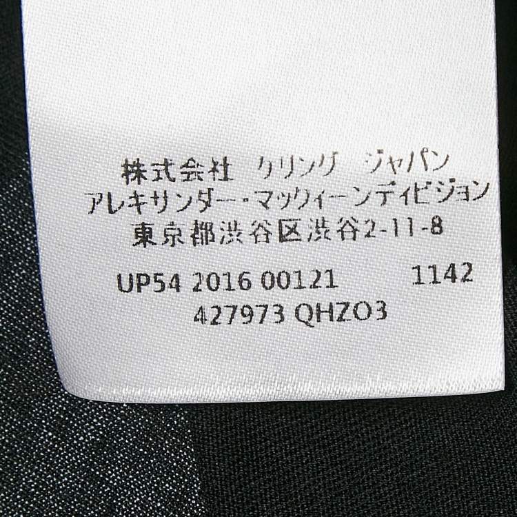 Pre Owned Alexander McQueen Black Ribcage Print Cotton T-Shirt M