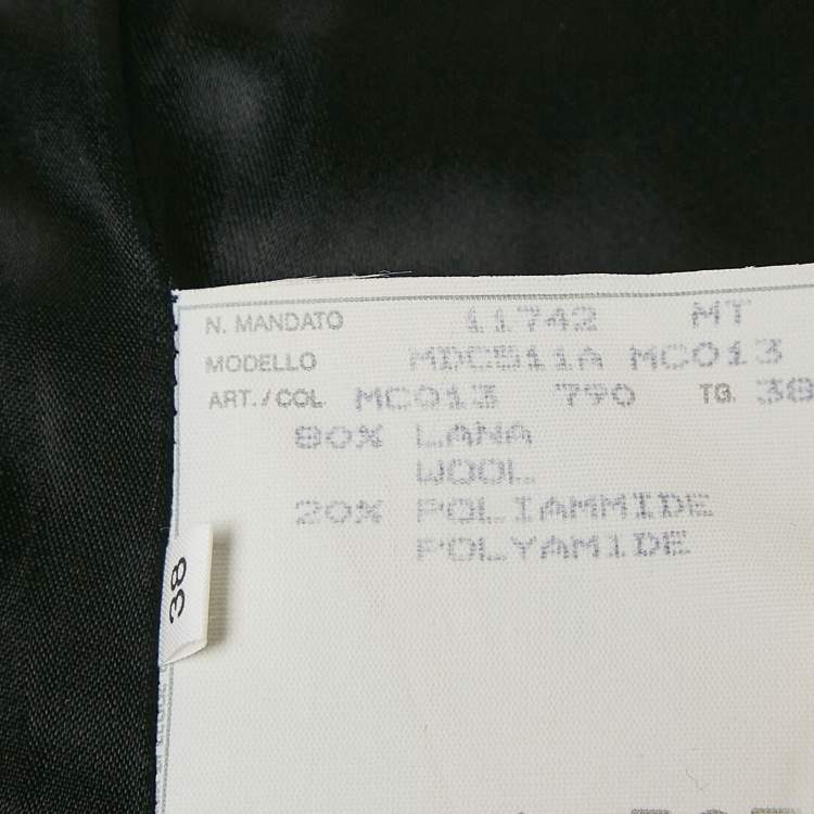 Pre Owned Alexander McQueen Black Wool Single Breasted Tailcoat S