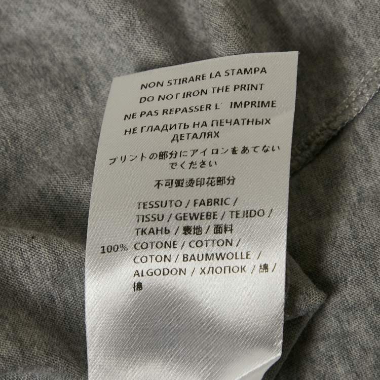 Pre Owned Alexander McQueen Grey Cotton Skull Print Crew Neck T-Shirt XS
