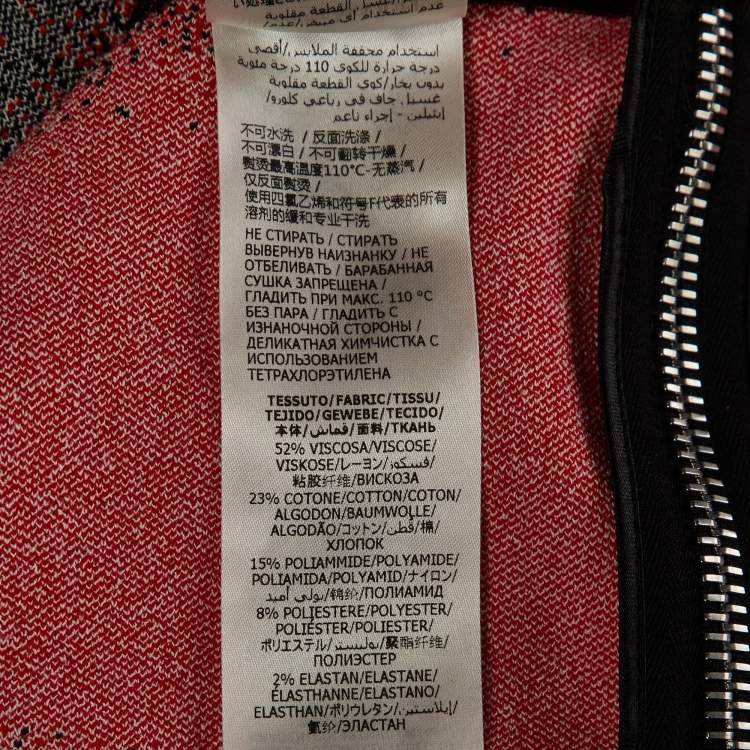 Pre Owned Alexander McQueen Red Mushroom Spores Jacquard Knit Midi Dress M