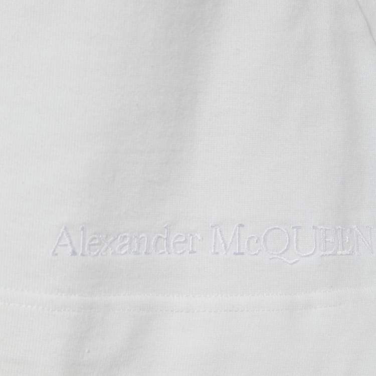 Pre Owned Alexander McQueen White Cotton Crew Neck T-Shirt M 