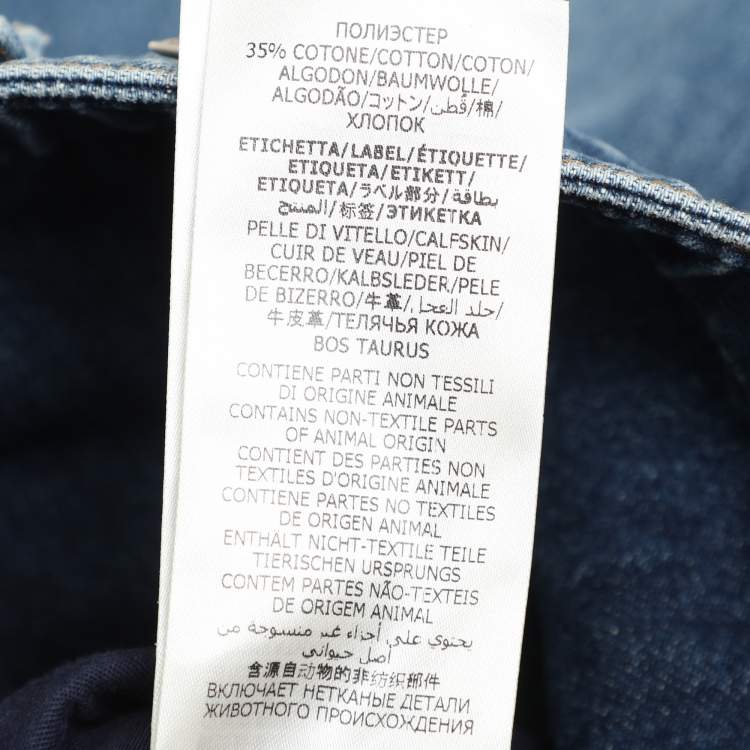 Pre Owned Alexander McQueen Blue Denim Bustier Midi Dress S