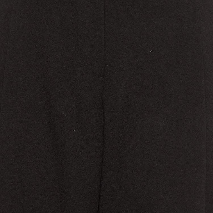 Pre Owned Alexander McQueen Black Fleece Wool Straight Fit Trousers L