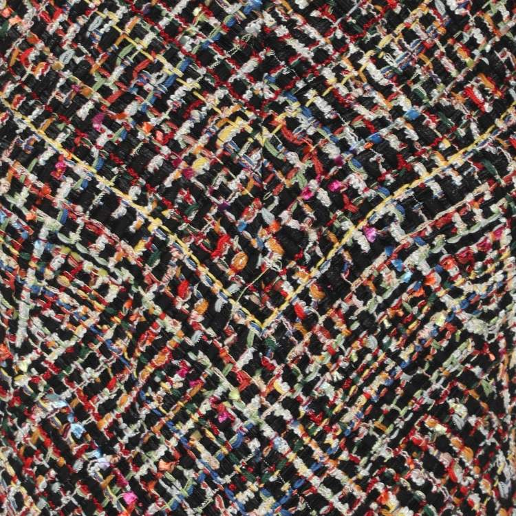 Pre Owned Alexander McQueen Multicolor Tweed Wishing Tree Dress S