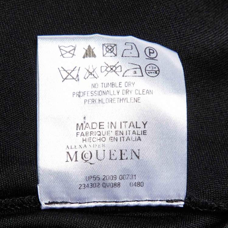 Pre Owned Alexander McQueen Black Jersey Harem Pants S
