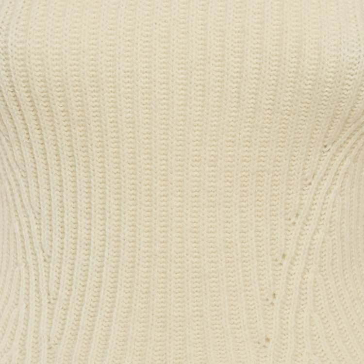 Pre Owned Alexander McQueen Off-White Wool Sweater XS