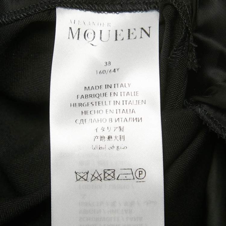 Pre Owned Alexander McQueen Black Wool Formal Trousers S