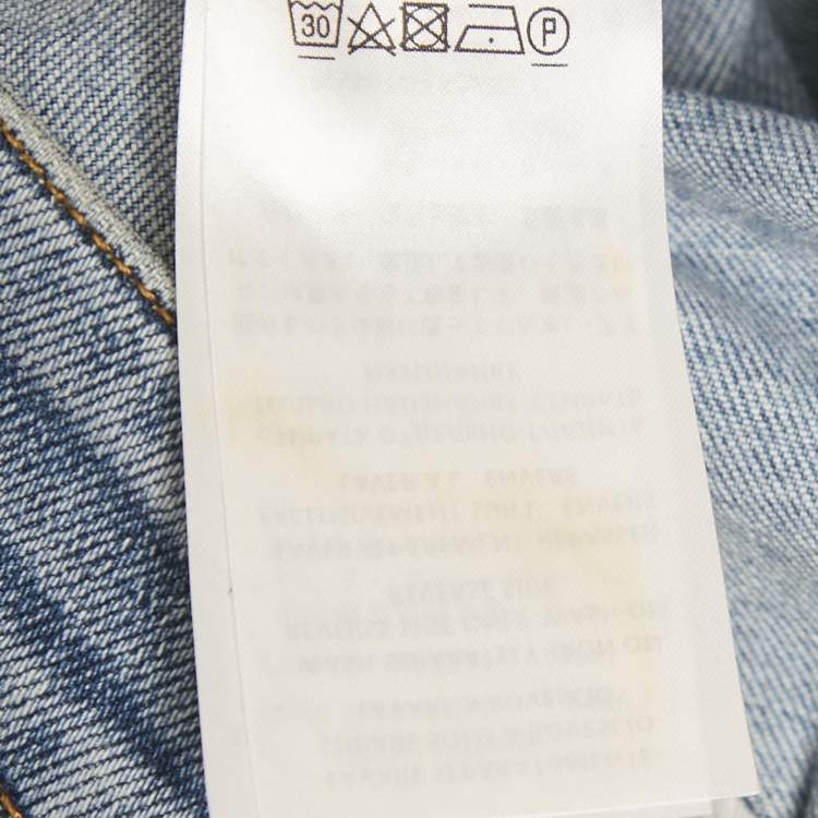 Pre Owned Alexander McQueen Blue Embroidered Denim Skinny Jeans M Waist 29"