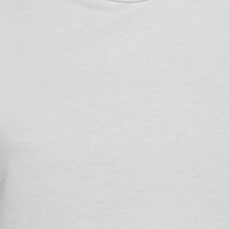 Pre Owned Alexander McQueen White Cotton Knit & Black Corset Inset Top S