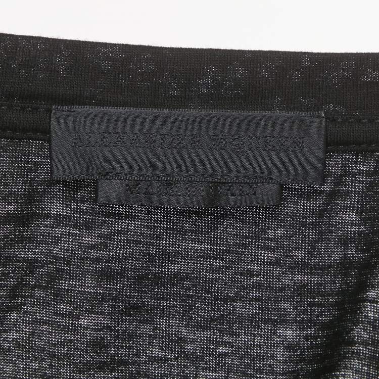 Pre Owned Alexander McQueen Black Skull Print Jersey T-shirt XL