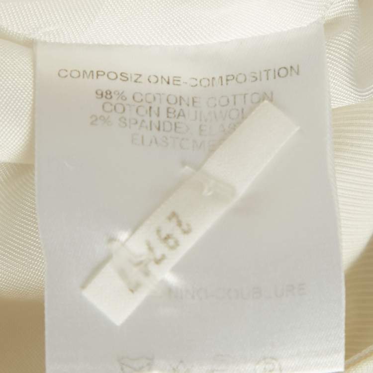 Pre Owned Alexander McQueen White Cotton Midi Skirt M