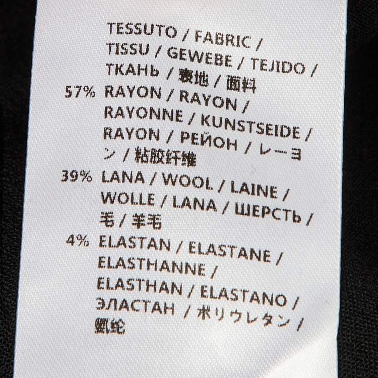 Pre Owned Alexander McQueen Black Cady Cropped Trousers S