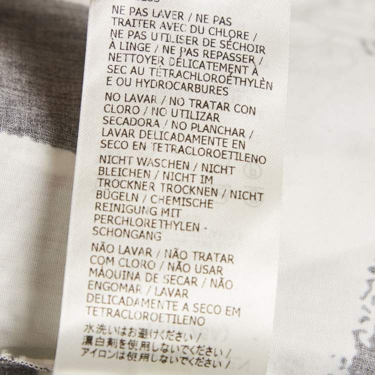 Pre Owned Alexander McQueen Black/White Abstract Print Cotton Pleated Short Skirt M