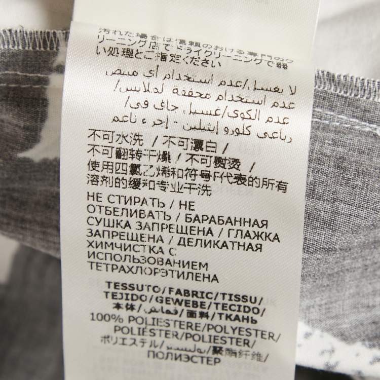 Pre Owned Alexander McQueen Black/White Abstract Print Cotton Pleated Short Skirt M