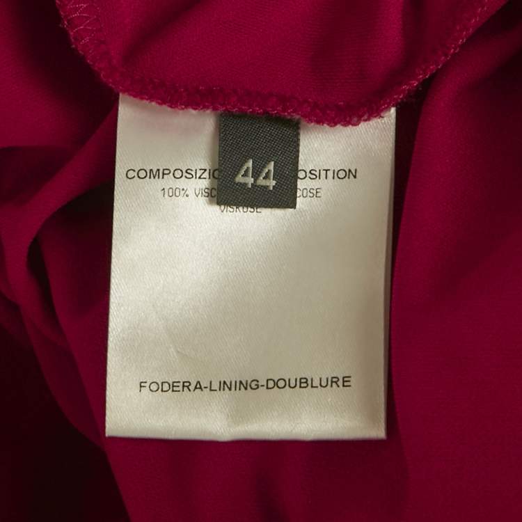 مملوكة مسبقًا Alexander McQueen Pink Crepe Cowl Neck Sheer Top M