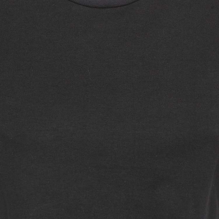 Pre Owned Alexander McQueen Black Cotton Layered Corset T-Shirt S