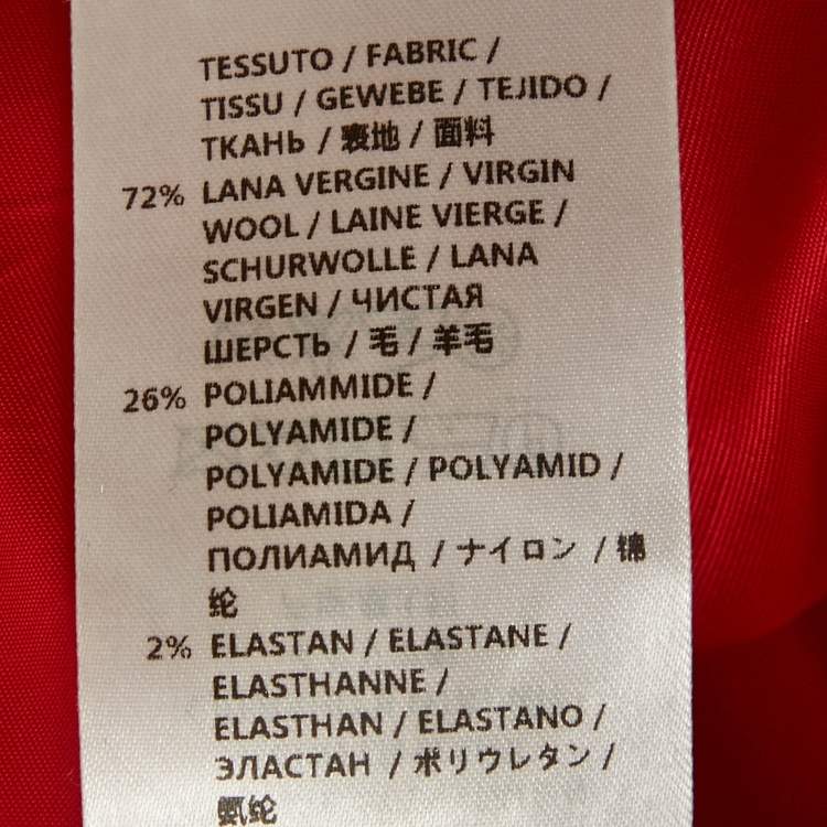 Pre Owned Alexander McQueen Red Wool Blend Paneled Mini Dress M