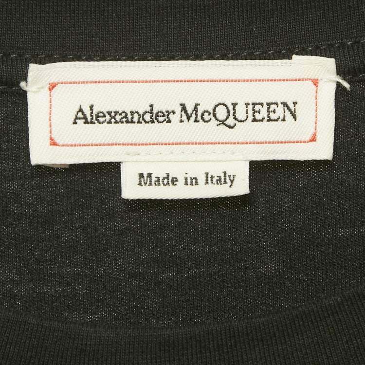 Pre Owned Alexander McQueen Black Cotton Balloon Sleeve Top S