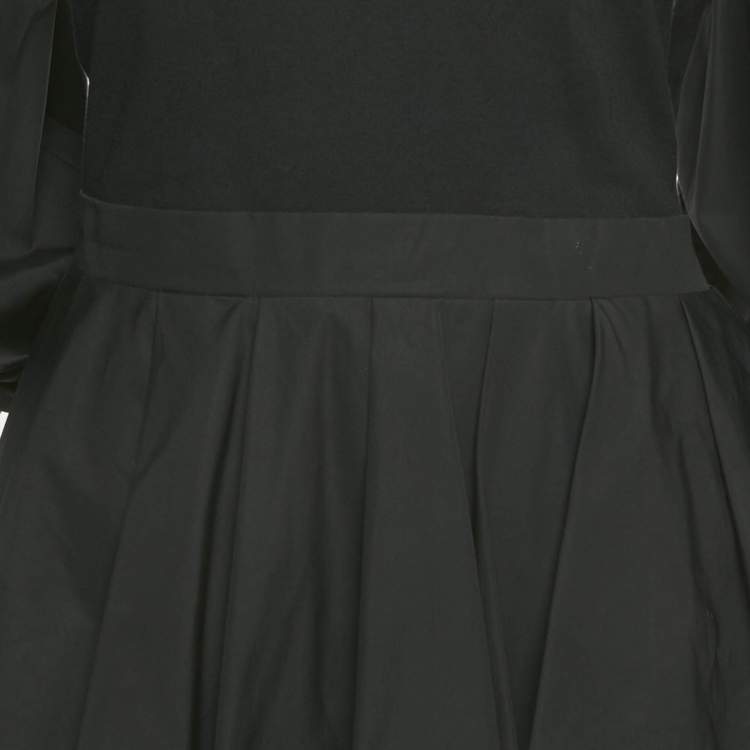 Pre Owned Alexander McQueen Black Cotton Balloon Sleeve Top S