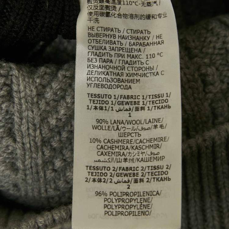 Pre Owned Alexander McQueen Grey Cashmere Knit Mini Dress M