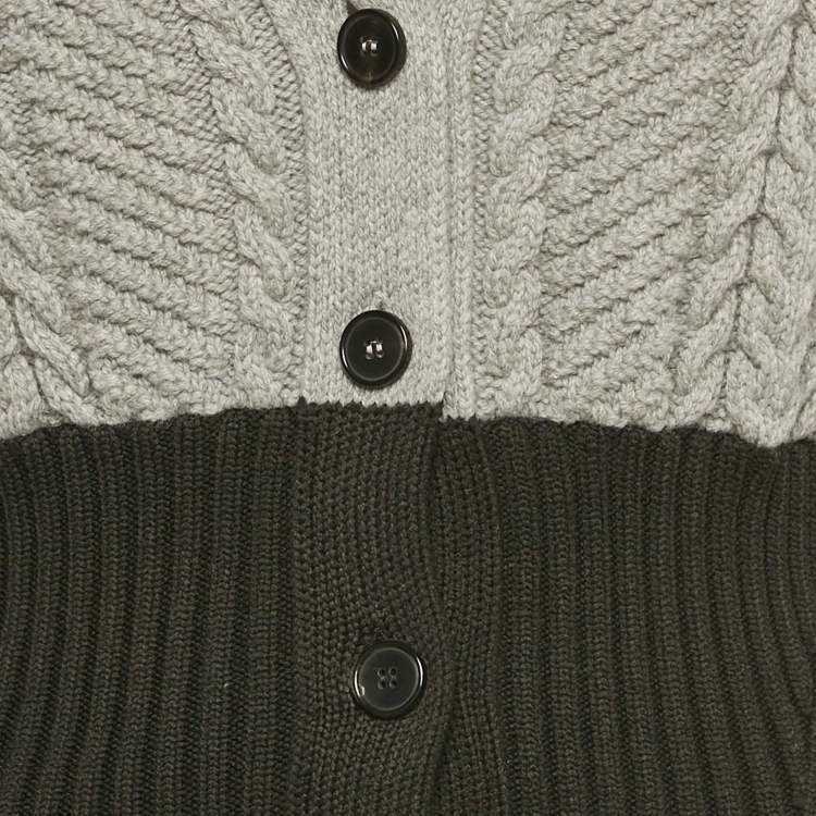 Pre Owned Alexander McQueen Grey Cashmere Knit Mini Dress M