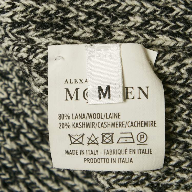 مملوكة مسبقًا Alexander McQueen Grey Rib Knit Double Breasted Sweater M