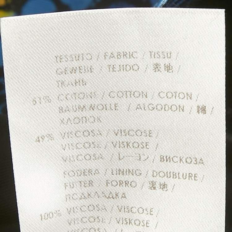 Pre Owned Alexander McQueen Multicolor Printed Cotton Blend Mini Dress S