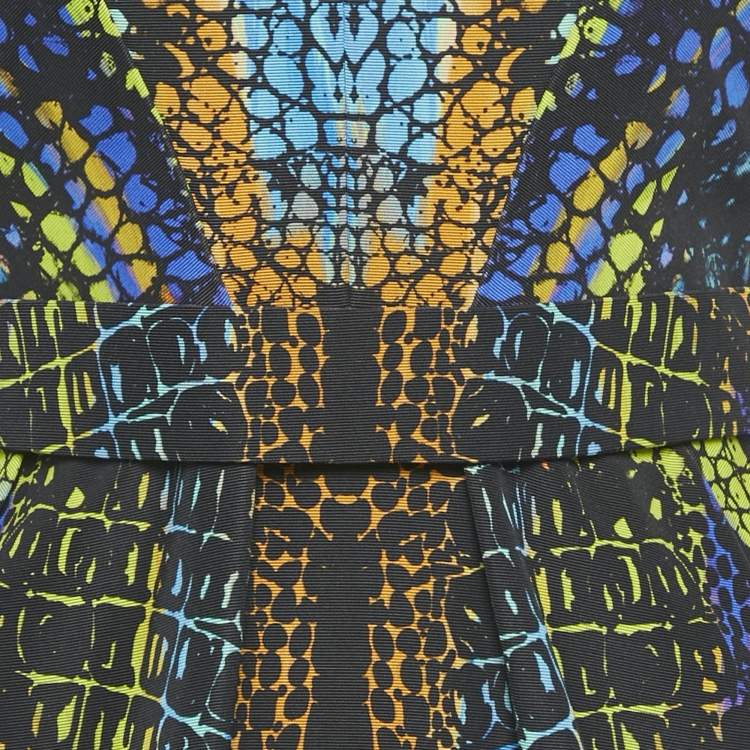 Pre Owned Alexander McQueen Multicolor Printed Cotton Blend Mini Dress S