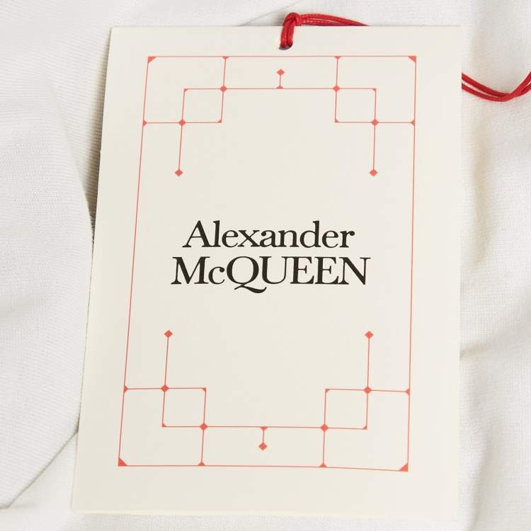 Pre Owned Alexander McQueen White/black Cotton Corset T-Shirt S