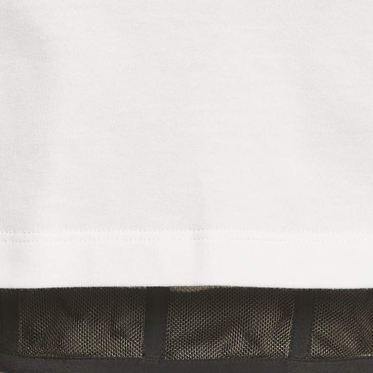 Pre Owned Alexander McQueen White/black Cotton Corset T-Shirt S