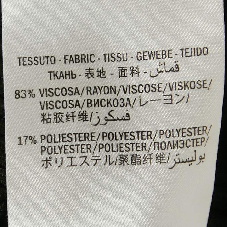 Pre Owned Alexander McQueen Black Rib Knit Cut-Out Crop Top M