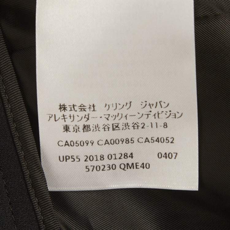 مملوكة مسبقًا Alexander McQueen Black Crepe Wide Leg Trousers M