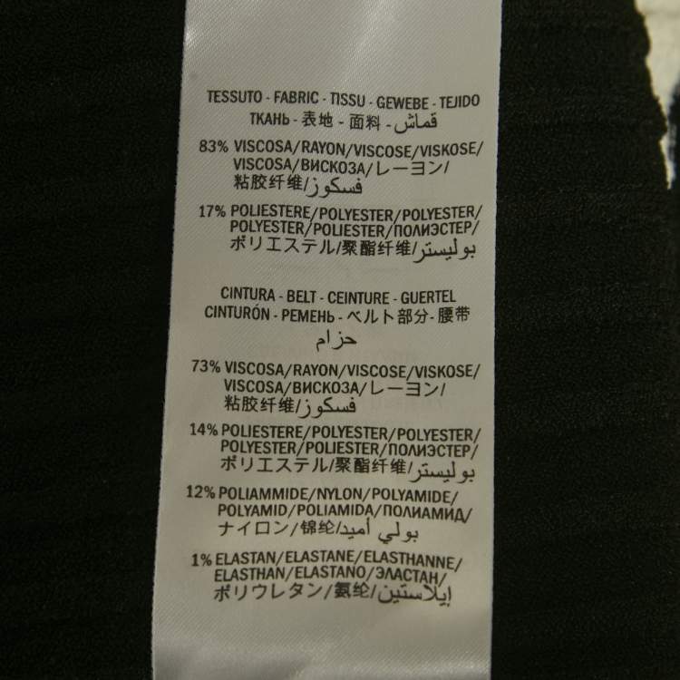 Pre Owned Alexander McQueen Black Rib Knit Cut-Out Hem Midi Skirt S