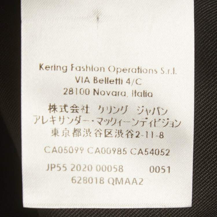 Pre Owned Alexander McQueen Dark Blue Denim Asymmetric Flared Dress S