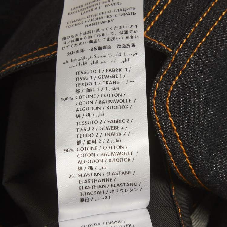 Pre Owned Alexander McQueen Dark Blue Denim Asymmetric Flared Dress S