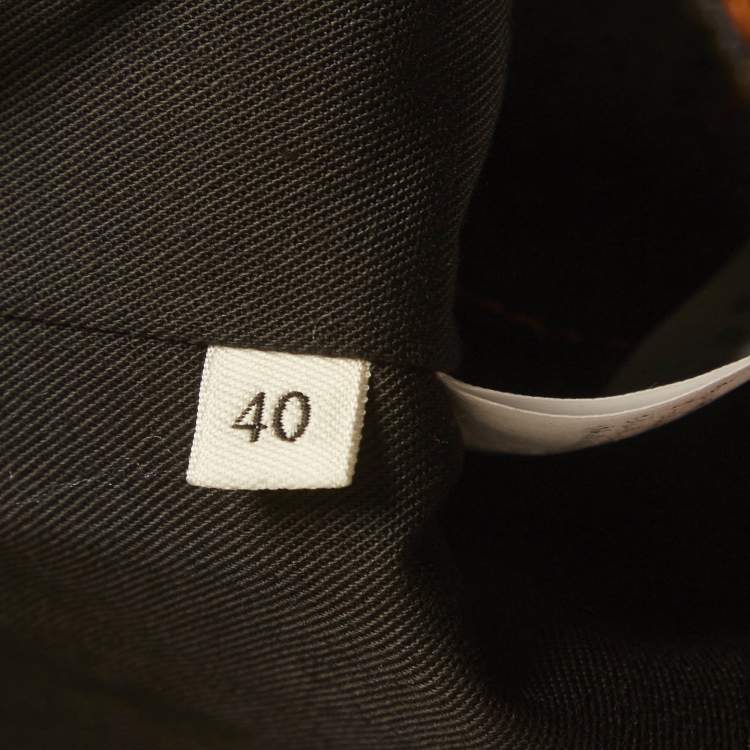 Pre Owned Alexander McQueen Dark Blue Denim Asymmetric Flared Dress S